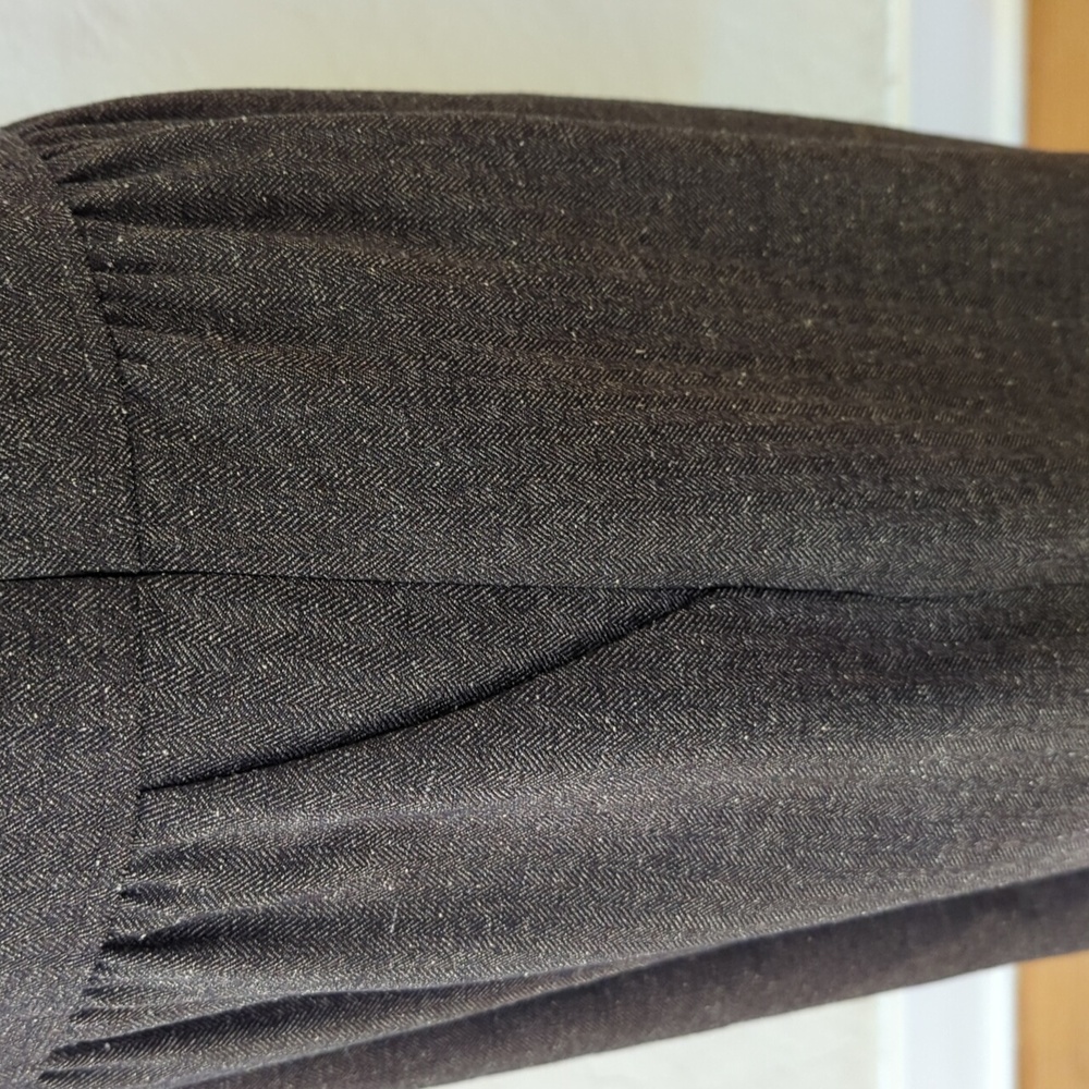 The Limited Dark Brown Satin and Herringbone Tweed Professional Dress Size 12 - Picture 9 of 11